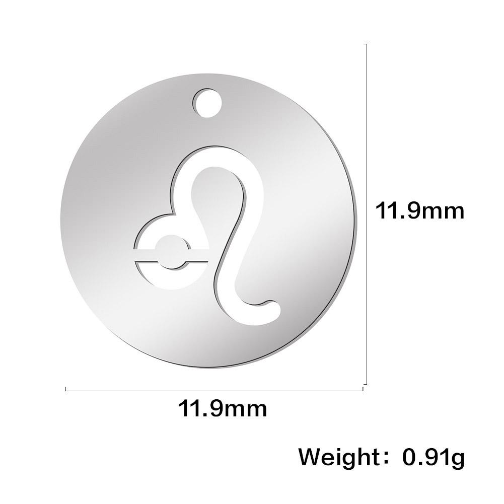 Zodiac Floating Charm for Jewelry Making Stainless Steel Aries Pisces Gemini Aquarius Cancer Twelve Constellation Pendant