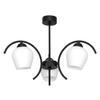 Ceiling Hanging Lamp Black Glass Shade White 15-322 Dani
