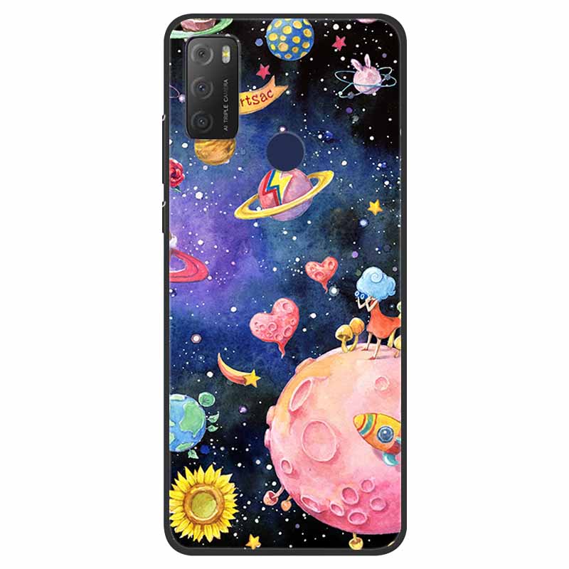 For TCL 20Y Case Marble Soft Silicone Back Wolf Shell for TCL 20E 6125F 6.52 Inch Fundas Phone Cover For TCL20Y 6156D 20 E Coque