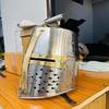 Handcrafted Steel Crusader Helmet Medieval Knight Great Helm with Brass Trim