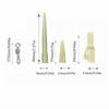 40Pcs/lot Carp Rig Coarse Quick Change Swivels Tail Rubber Cone Anti Tangle Sleeves