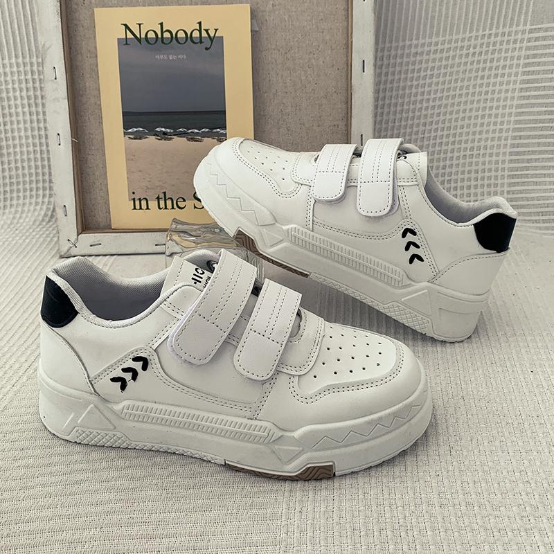 Women's Large Size Casual 2025 Velcro Sports Shoes Comfortable and Non-rubbing Campus Running Height-increasing Women's Shoes