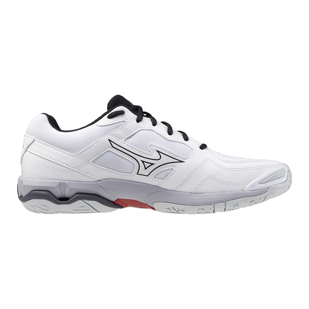 Mizuno Wave Phantom 3 Handball Club Wide White X Red X 2E Shoes, Activities, Width, Lightweight, Indoor, Men's, Black, 30.0 Cm,