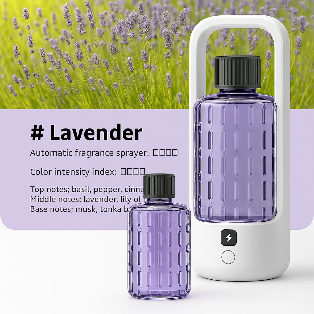 50ml Veggmontert Aroma Diffuser Duft Essential Oil Aromaterapimaskin med tidsinnstilling Luftrensende duftspreder for soveromtoalett