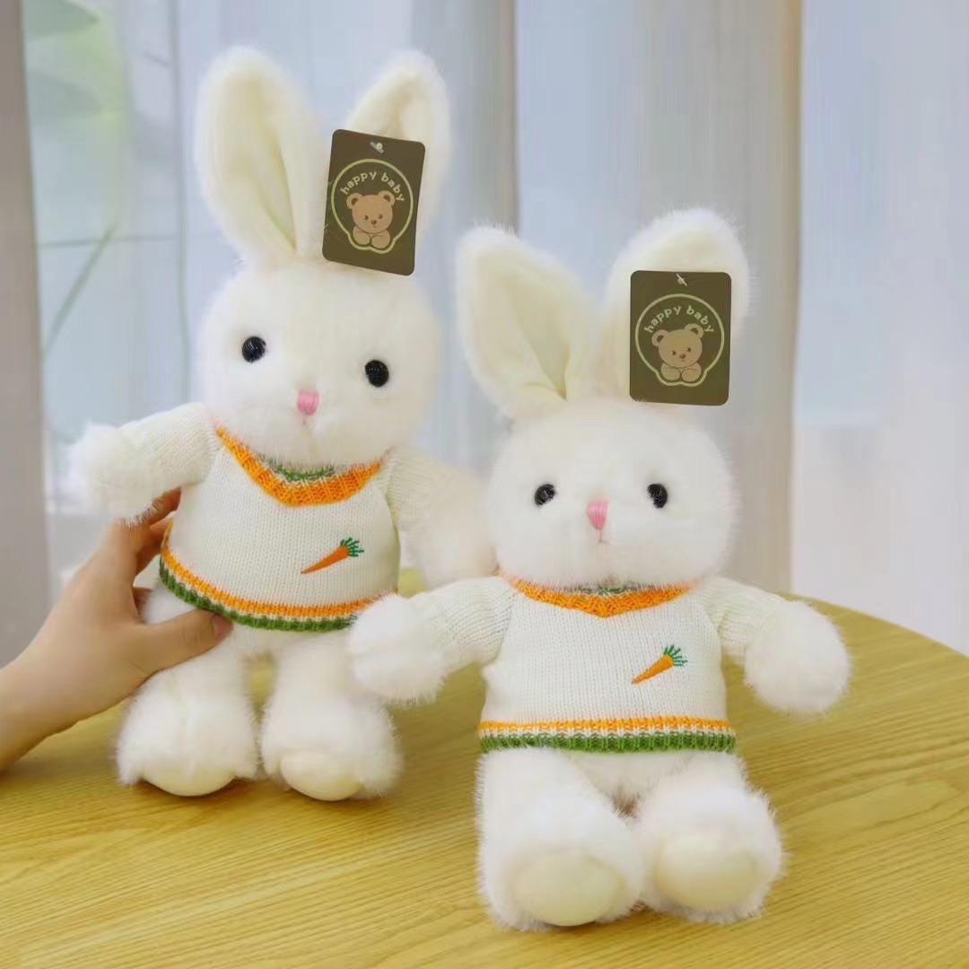 

Милая серия плюшевых игрушек «Длинноухий кролик», кукла-длинноухий кролик, одежда для куклы, кукла для игрового автомата, детский подарок на день рождения 40cm