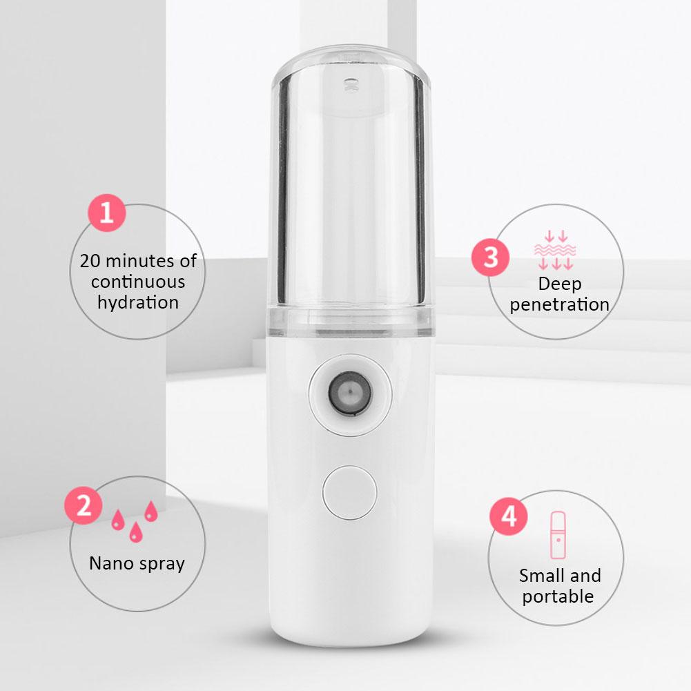 25ml Nano Atomization Mist Sprayer Face Skin Moisturizing Mist Spray White