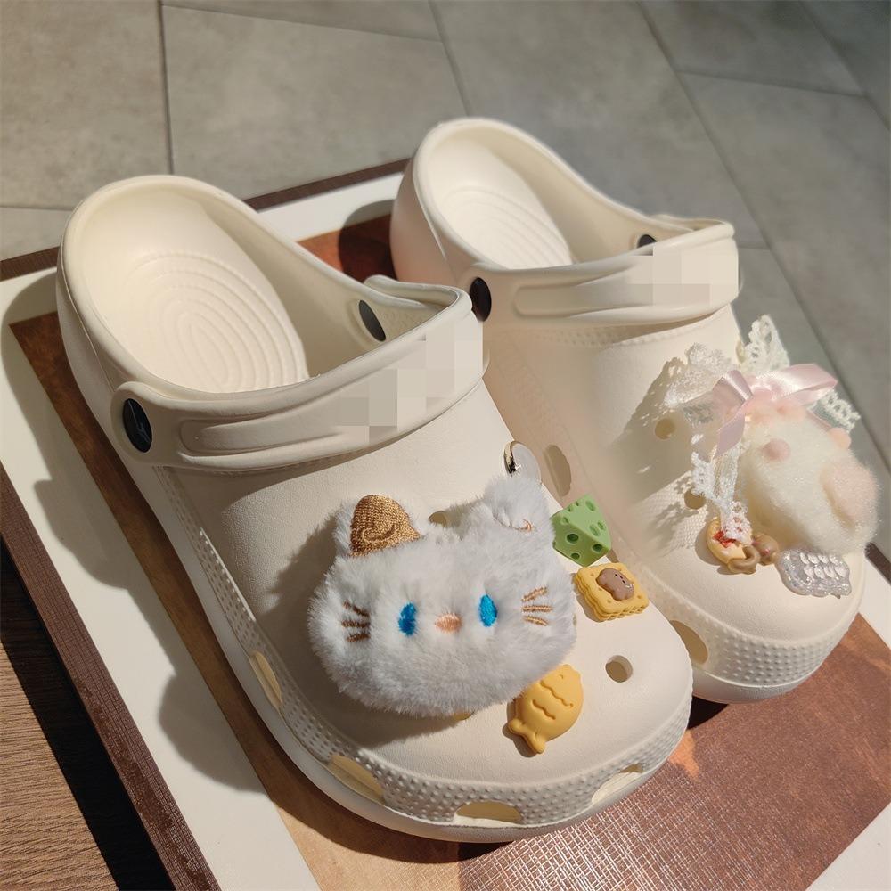 Shoe Charm for Crocs DIY 3D Plush Cartoon Animals Shoe Decoration Buckle for Croc Charms Hole Shoes Accessories