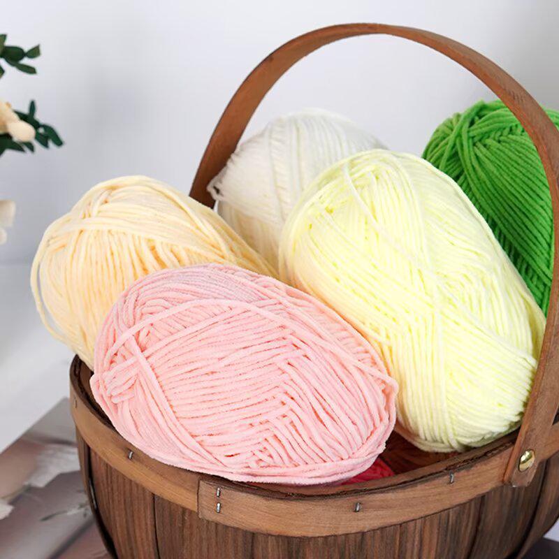 Meng Xiao Ya Matte Chenille Golden Velvet DIY Crochet Doll Bag Kit