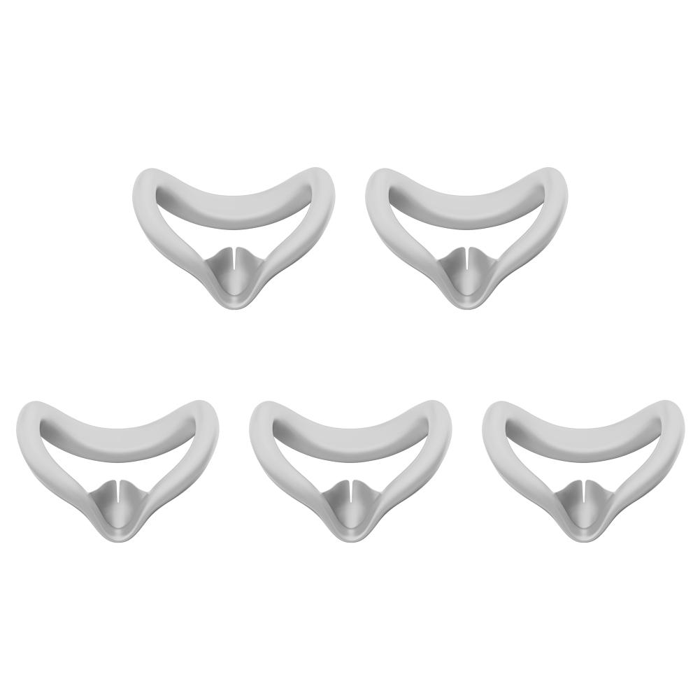 2/5Pcs Silicone VR Face Cover Sweatproof Face Cushion Pad Replacement with Anti-Leakage Nose Pad for Meta Quest 3S VR Headset