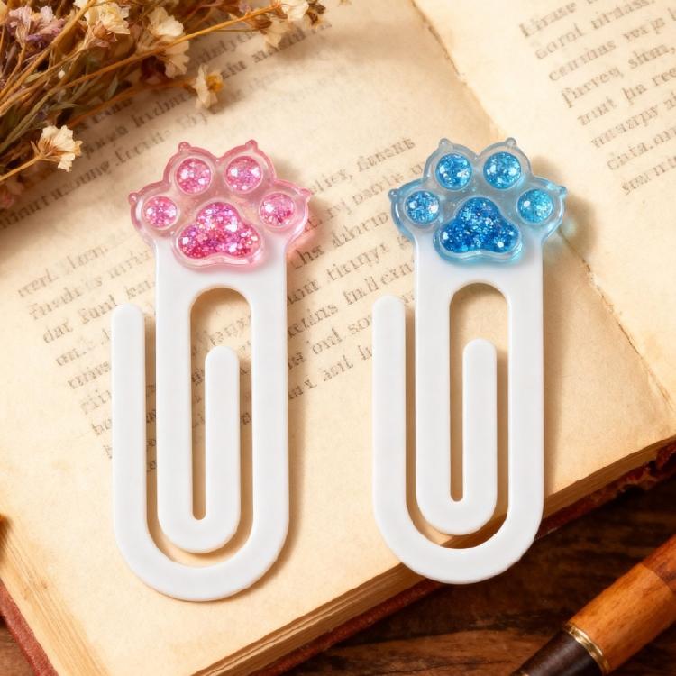 Portable Cats Themed Book Clips Moulds Gifts Casting Molds for Office School Use Soft Silicone Page Holder Accessories