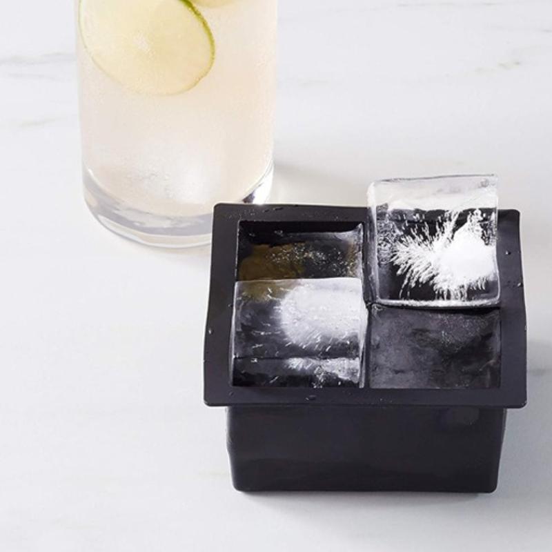 Silikon Stora IsformarStora Iskubsbrickor med Avtagbar Lätt Släpp och Stapelbar Flexibel Iskubsbricka