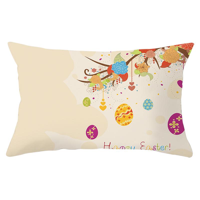 Easter Lumbar  Pillowcase Decorative Sofa Cushion Case Bed Pillow Cover Home Decor Car Cushion Cover Rabbit Pillow Case 30*50cm