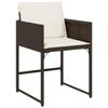VidaXL Garden Chairs with Cushions Set of 4 Brown Wicker 4007478