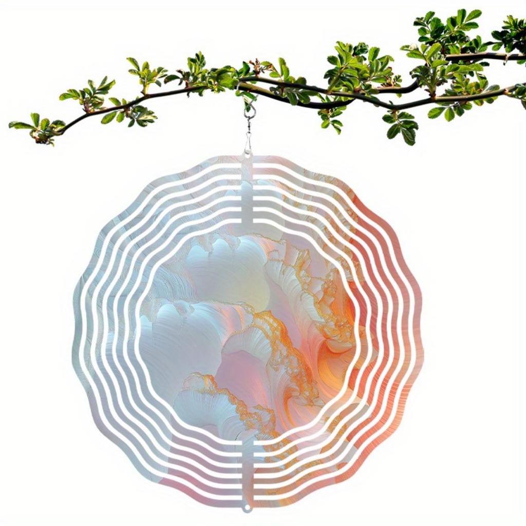10 Zoll Hängendes Windspiel Einzigartiges Künstlerisches Design für Balkon- und Hofdekoration 360° Drehbarer Haken Dynamisches und Intelligentes Geschenk für Frühling und Sommer