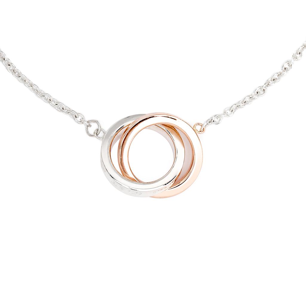 Tiffany Collezione 1837 Bracciale in Argento con Anelli Intrecciati alla Moda Bracciale Unisex 37088412