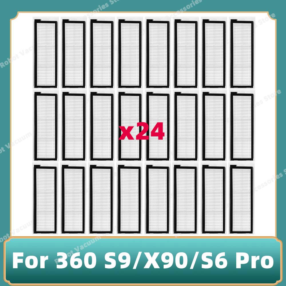 For 360 S9 S6 Pro X90 X95 Robotic Vacuum Cleaner HEPA Filter Roll Main Brush Side Brush Mop Cloth Rag  Spare Parts Accessories