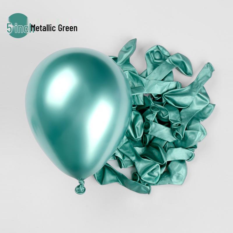 100-Pack 5-Inch Odorless Metal Balloons for Kids' Decor, Weddings, and First Birthday Parties
