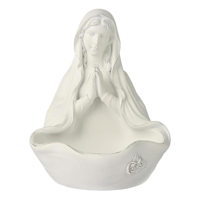 Our Lady Of Grace Statue Virgin Mary Keepsake Rosary Holder Resin Craft Desktop Ornaments Home Decor