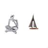 Abstract Sailboat Thinker Statue Decoration for Tabletop Living Room Shelf Office Bookshelf Sailing