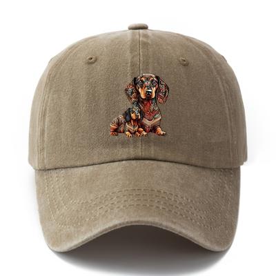 Dog Cartoon Printed Baseball Cap with Curved Edges for Casual Outdoor Sports, Parties, Camping, Truck Driver Hat