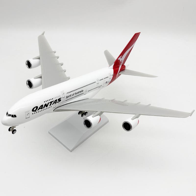 A380 1/240 Scale Australia Airways Airplane 30cm Model Resin Material Miniature Plane With Landing Gear Aircraft Room Ornament