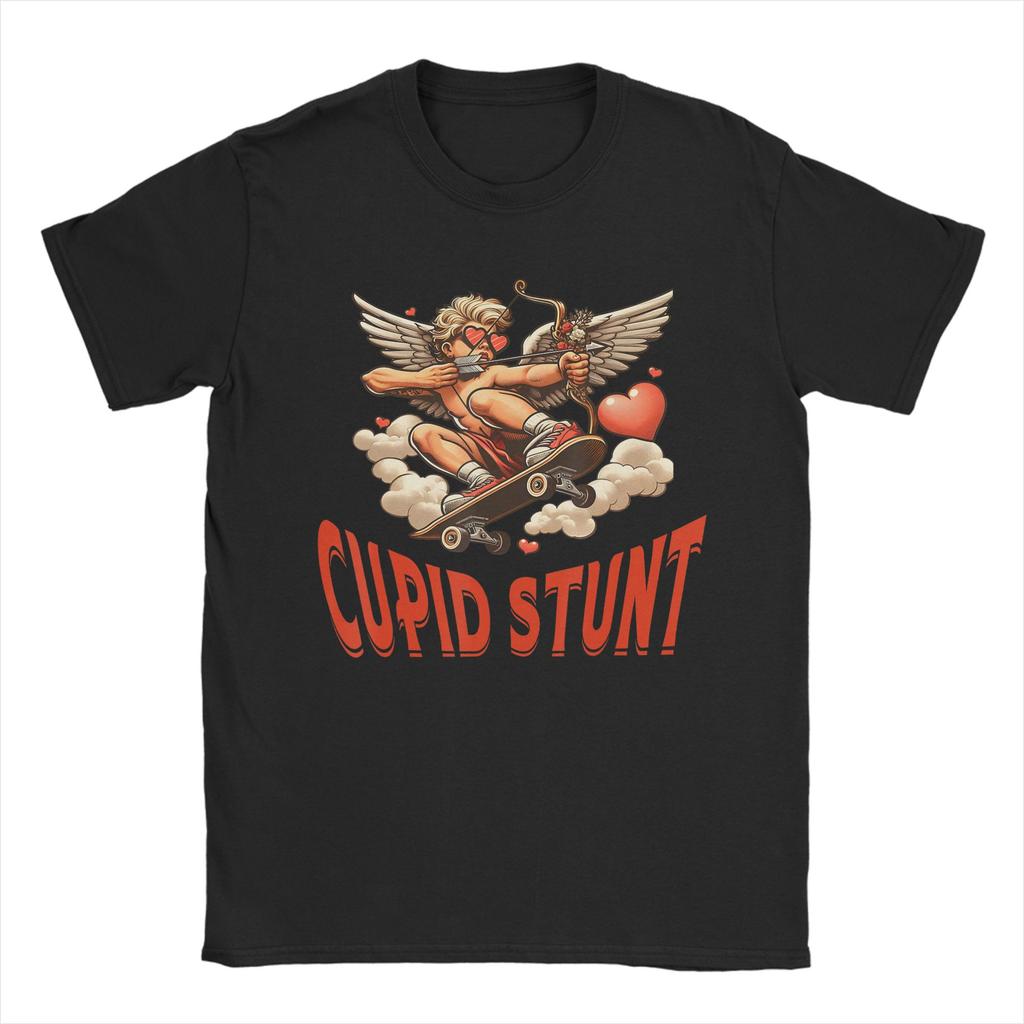 Mens TShirt Cupid Stunt Funny Sarcastic  Leisure Cotton Tees Short Sleeve  T Shirts O Neck Clothes Adult