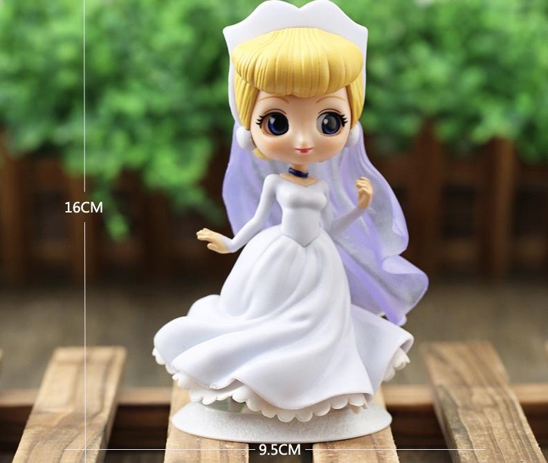 Disney Q Posket Jasmine Princess Snow White Belle Ariel Cinderella Anna Elsa Mulan Tinkerbell Cake Topper Children Gift