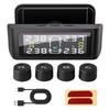 Auto Security Alarm Systems Digital LCD Display Car Tire Pressure Monitoring System USB / Solar TPMS 0-6.0Bar