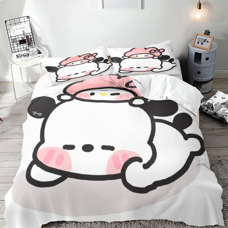 Sanrio Pochacco Bedding Sets Comforter Cover Bed Cover Duvet Cover Pillow Case 2-3 Pieces Sets Kids Bedroom Decoration