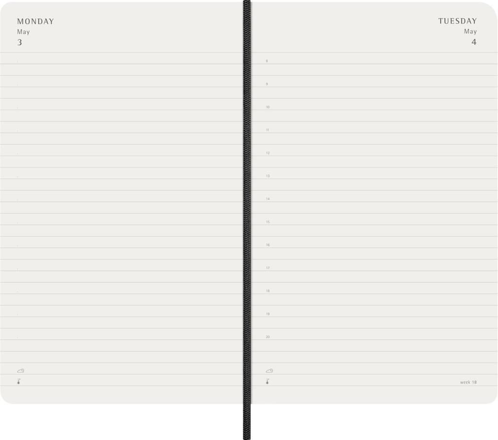 Moleskine 2026 Daily July 18 Large Size X Black DSB18DC3Y27 Diary, Start, Months, (13cm 21cm), Softcover,