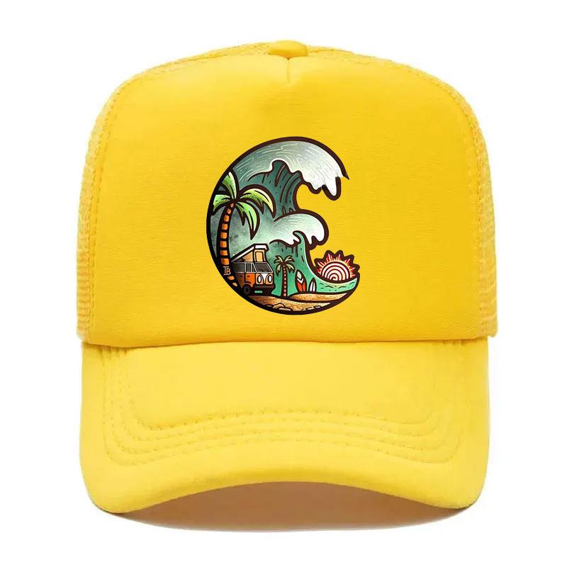 For Fishing Fish Logo Mesh Trucker Hat Fashion Unisex Women Advertising Travel Team Baseball Caps Truker Hats Snapback Cap