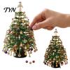 Festliche DIY-Geschenkideen Perlen-Weihnachtsbaum-Set, Handgefertigt mit LED-Lichtern, Kunststoffperlen zum Basteln Feiertags-Bastelprojekt, Perlen Bastelset Erwachsene,