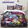 Ropa de cama con estampado Monster High Juego de colcha Funda de colcha Funda de almohada Decoración del hogar Regalo de cumpleaños (1 * funda nórdica + 2 * fundas de almohada, sin núcleo)