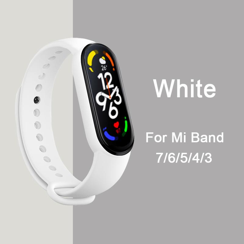 Strap for Mi Band 6 7 Bracelet Sport Silicone Watch Wristband Miband6 Band4 Correa Belt For Xiaomi Mi Band 3 4 5 6 7 Accessories
