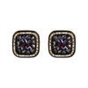 Black Crystal Square Stud Earrings, S925 Sterling Silver, High-End Elegant 2023 Fashion Jewelry.