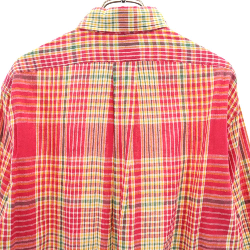 POLO COUNTRY 80s 90s Ralph Lauren Vintage Old Check Pattern Long Sleeve Button Down Shirt Men's Used