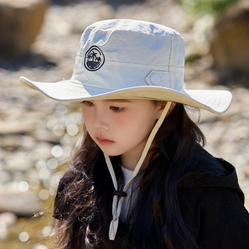 Children'S Uv Protection Bucket Hat Fashion Outdoor Hiking Hat Baby Sun Protection Sunshade Basin Hat