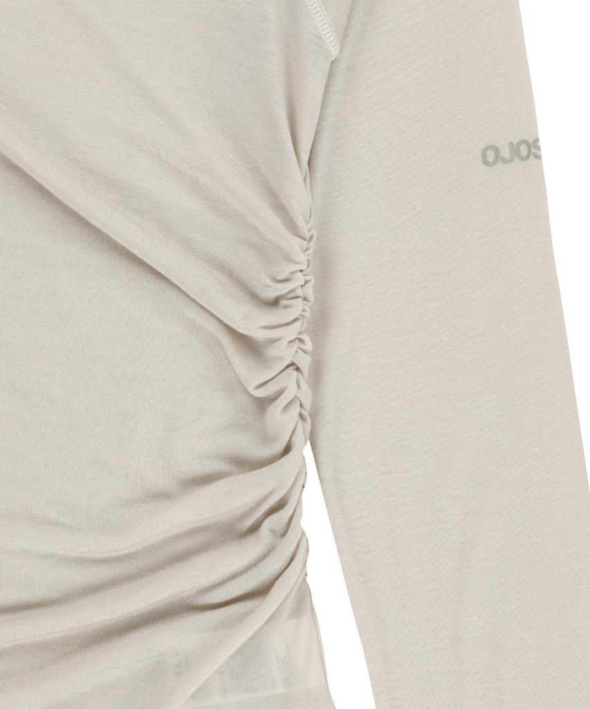 OJOS Asym Shoulder Scarf Long Sleeve / Oatmeal