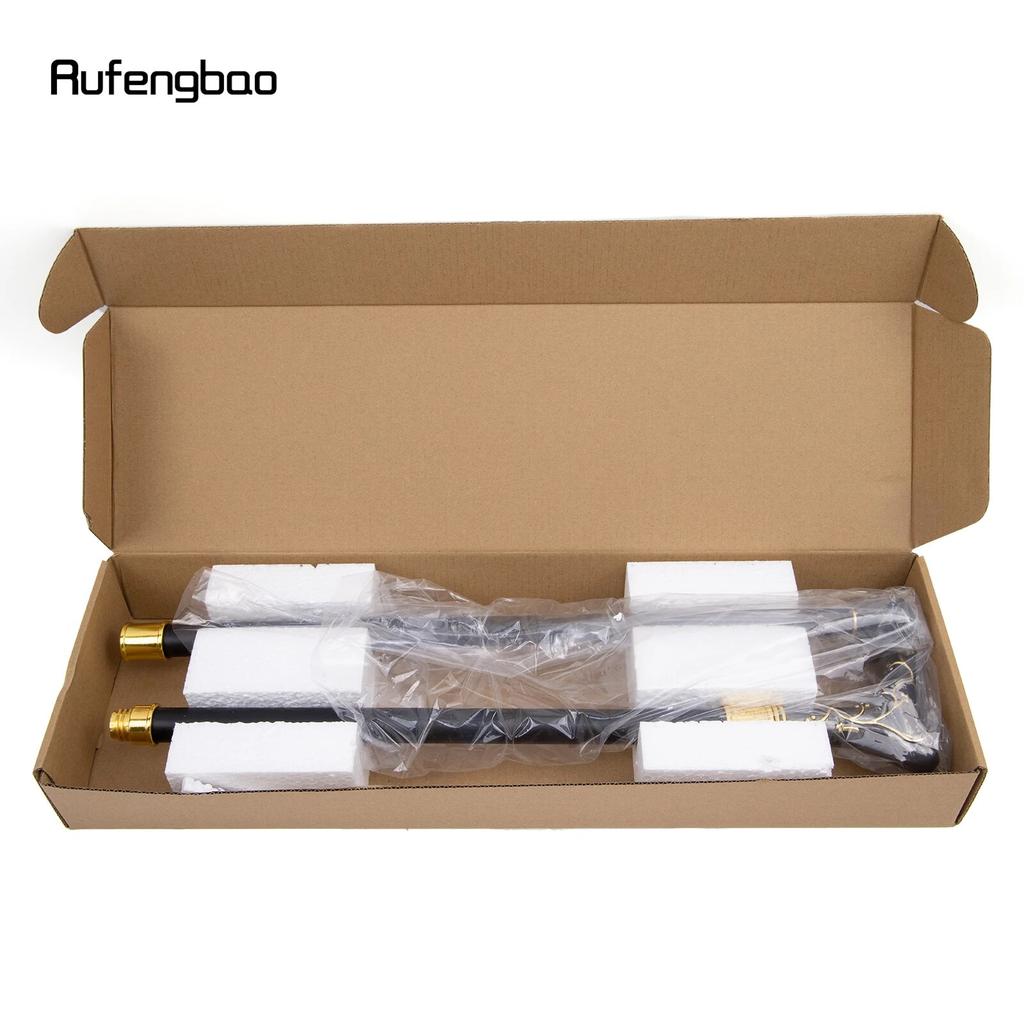 Golden Black Plum Blossom Flower Fashion Walking Stick Decorative Stick Cospaly Vintage Fashionable Walking Cane Crosier 93cm