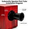 Thickened Plastic Speaker Port Tube with Waveguide Structure for Speaker Enclosure Repair and Modification Projects