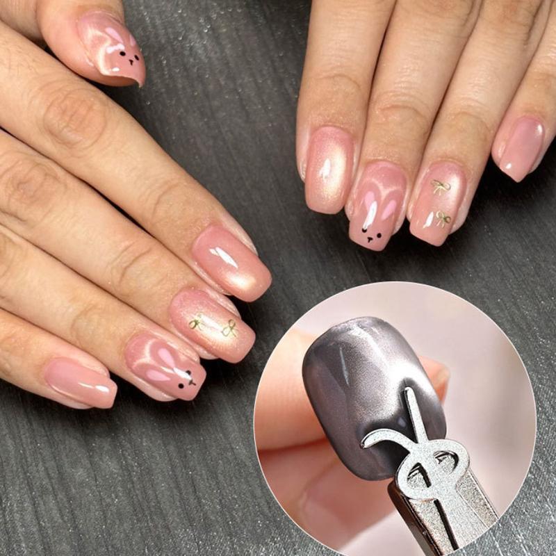 Love Cat Eye Magnetic Stick Nail Art Tools Small Iron Piece Magnet Stick Create Bunny Pattern Magnetic Polish Effects Nail