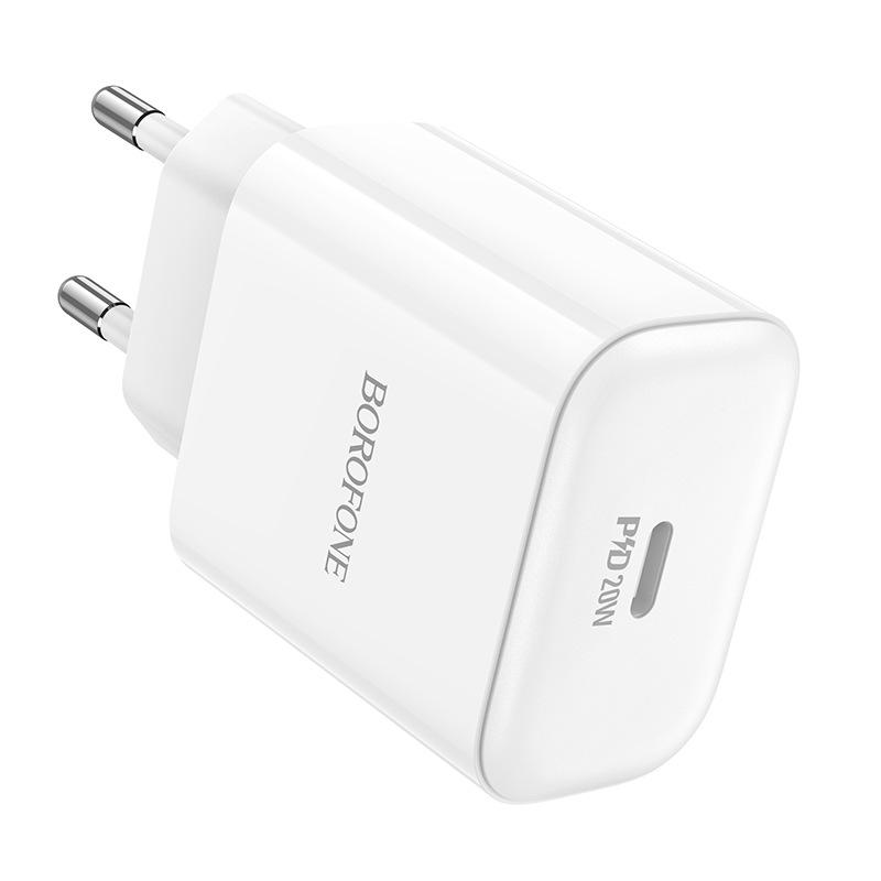 BOROFONE BA81A Platinum 20W Single Port PD Fast Charger (EU Plug)