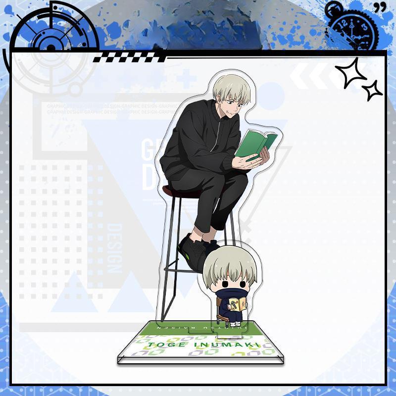 Jujutsu Kaisen Reading Series Double-Sided Standee with Acrylic Figurines: Gojo Satoru, Fukushige Todo, and Itadori Yuji