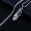 Feather Necklace, Couple Pendant, Tide Titanium Steel Versatile Accessories Retro