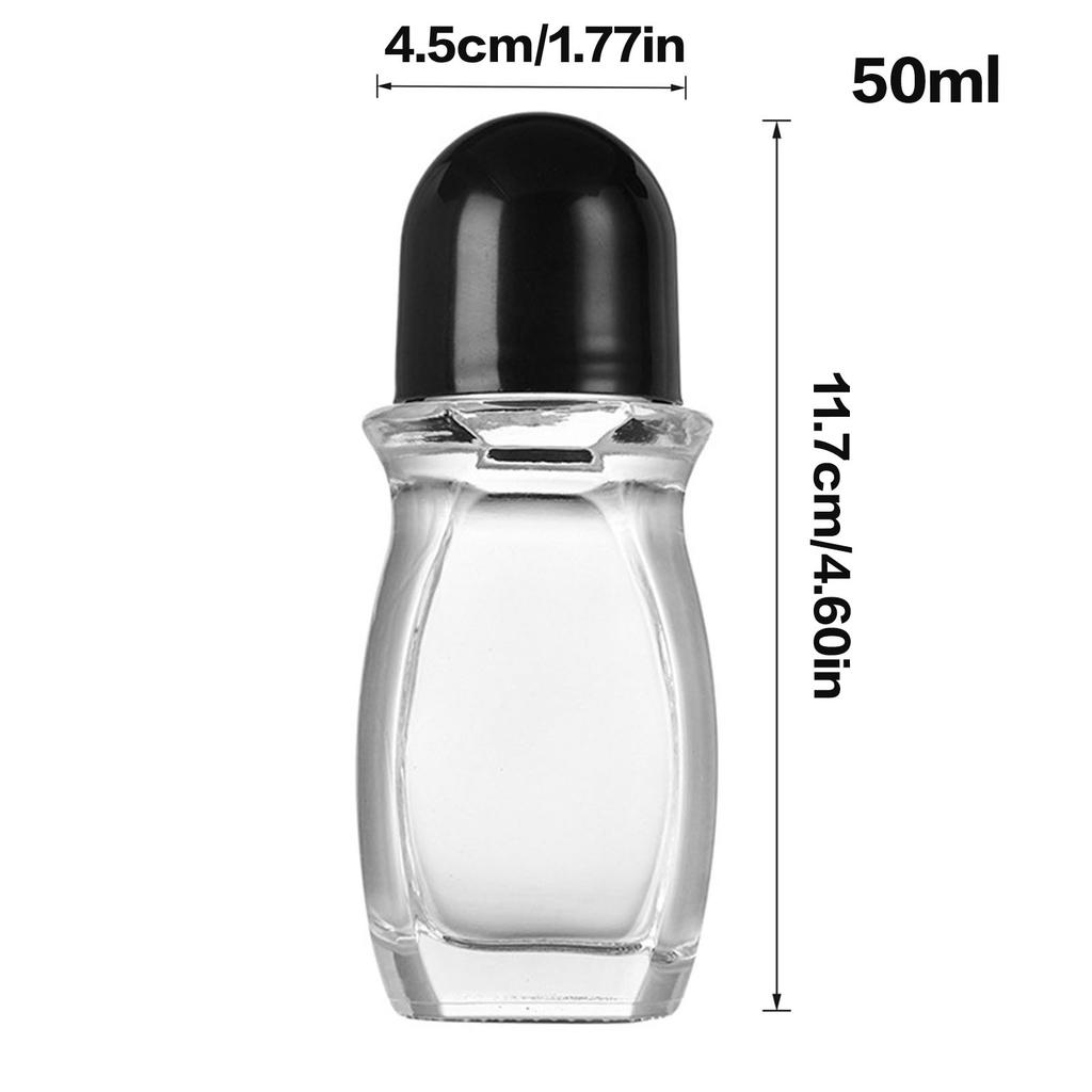 30/50ml Essential Oil Roller Bottles EmptyTransparent Glass Roll On Bottle Travel Sample Essential Oil Vials With Roller Ball