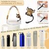 Tondiamo 2 Set Highland Cow Cup Accessories Set Compatible with Stanley Tumbler Include Silicone Beaded Bottle Strap Leather Tassel Charm Cow Rubber