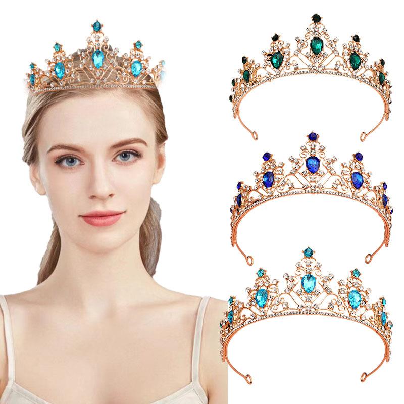 Bridal Tiara Crown Wedding Dress Hair Accessories Stage Host Welcome Baroque Queen Birthday Jewelry Women