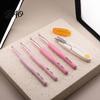 Crochet Hook Set Pink Ergonomic Hooks Set, Needles Kit with Soft Grip Handles, Crocheting Tools for Projects Includes Scissors & Storage Case,