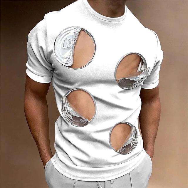 Pánská móda Legrační svalnaté pánské tričko s 3D potiskem Tričko s kulatým výstřihem pro volný čas Tričko s krátkým rukávem Oversized rychleschnoucí oblečení