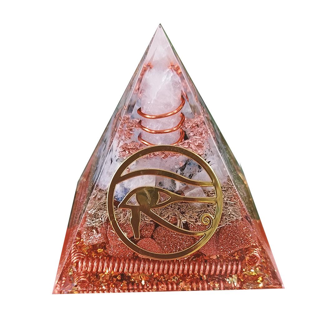 Crystal Gravel Pyramid Resin Ornament - Home and Office Decor Gift